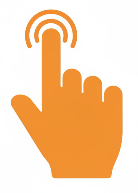 Hand clicking icon